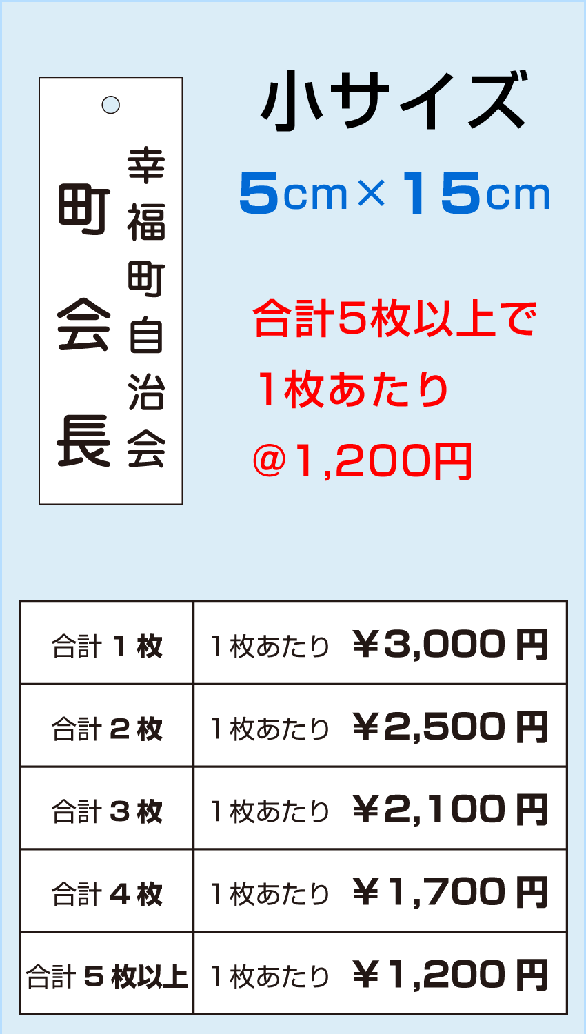 自治会プレート　小サイズ